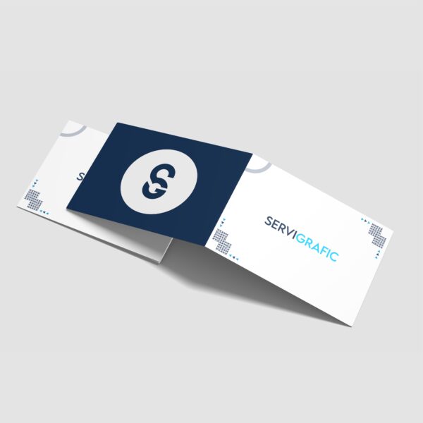 Tarjeta visita doble horizontal