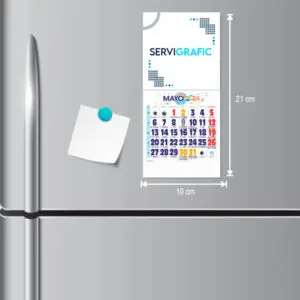 Calendarios con Faldilla para neveras con imán